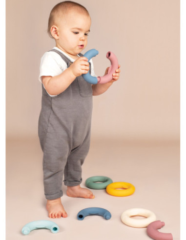 Smoby Little Krążki Edukacyjne Układanka Kółka dla Dzieci 12 elementów