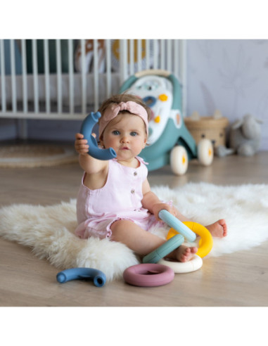 Smoby Little Krążki Edukacyjne Układanka Kółka dla Dzieci 12 elementów