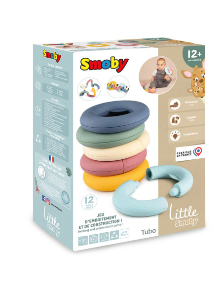 Smoby Little Krążki Edukacyjne Układanka Kółka dla Dzieci 12 elementów