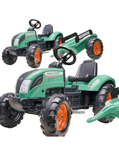 FALK Traktor Landini Niebieski na Pedały z Przyczepką od 3 Lat