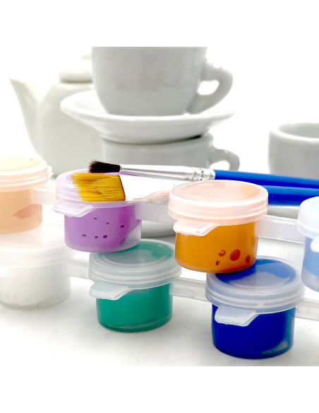 WOOPIE Zestaw Serwis do Herbaty Ceramiczny do Malowania