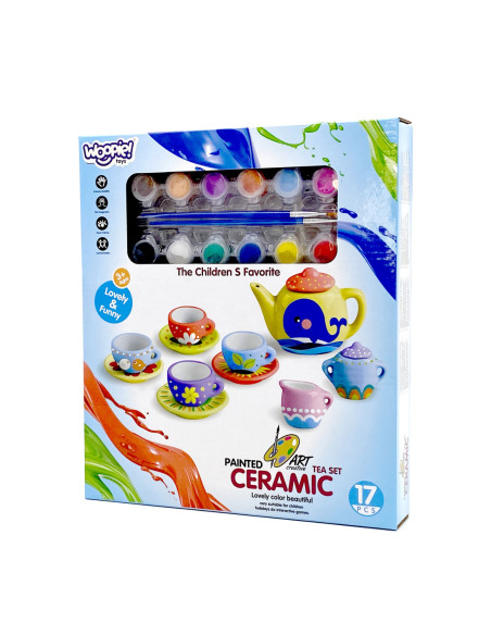 WOOPIE Zestaw Serwis do Herbaty Ceramiczny do Malowania
