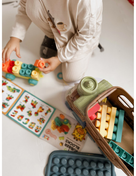 WOOPIE Duży Pociąg Kolejka Ciuchcia Klocki