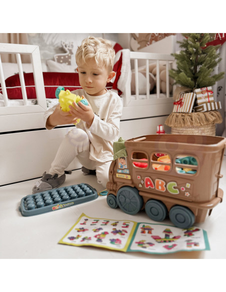 WOOPIE Duży Pociąg Kolejka Ciuchcia Klocki