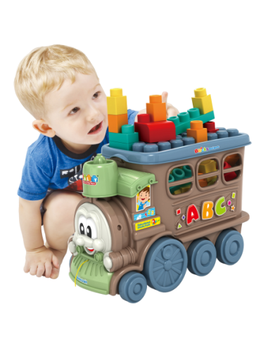 WOOPIE Duży Pociąg Kolejka Ciuchcia Klocki