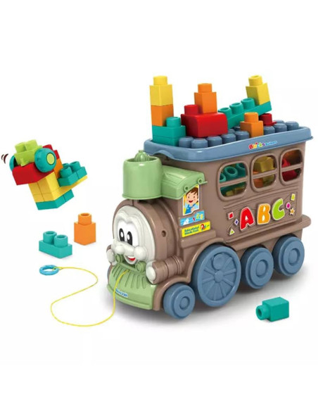 WOOPIE Duży Pociąg Kolejka Ciuchcia Klocki