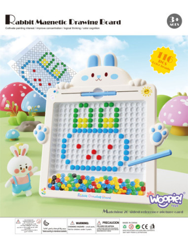 WOOPIE Tablica Magnetyczna dla Dzieci Montessori MagPad Królik