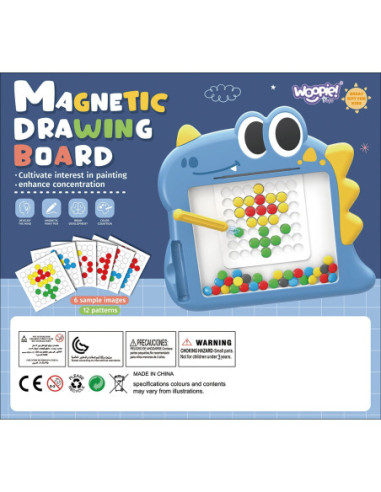 WOOPIE Tablica Magnetyczna dla Dzieci Montessori MagPad Dinozaur