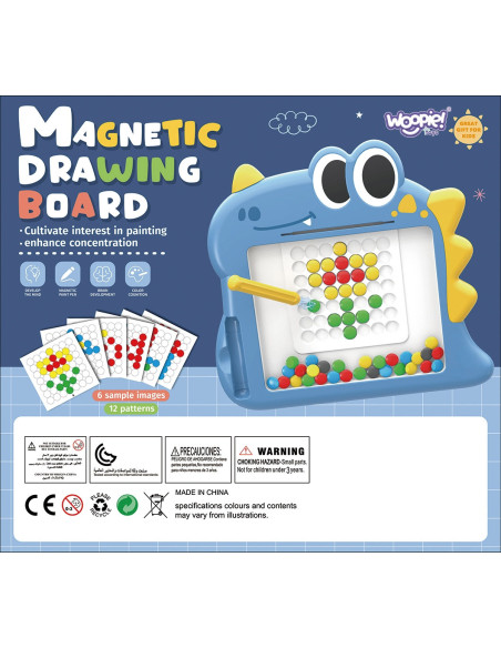 WOOPIE Tablica Magnetyczna dla Dzieci Montessori MagPad Dinozaur