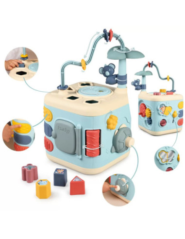 Smoby Little Sensoryczna Kostka Aktywności dla Dzieci Sorter Labirynt 13w1