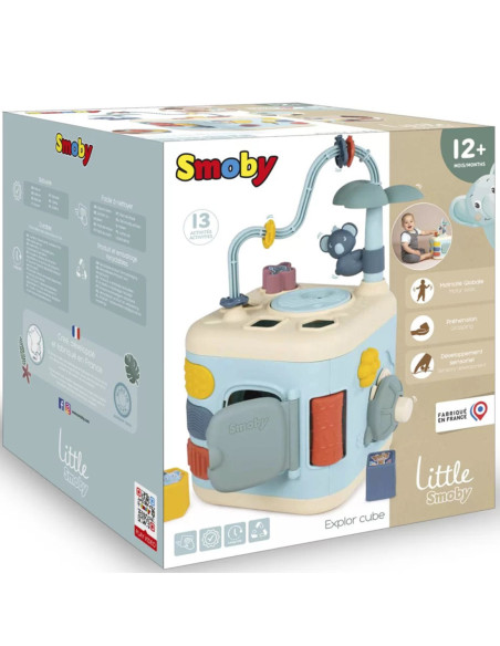 Smoby Little Sensoryczna Kostka Aktywności dla Dzieci Sorter Labirynt 13w1