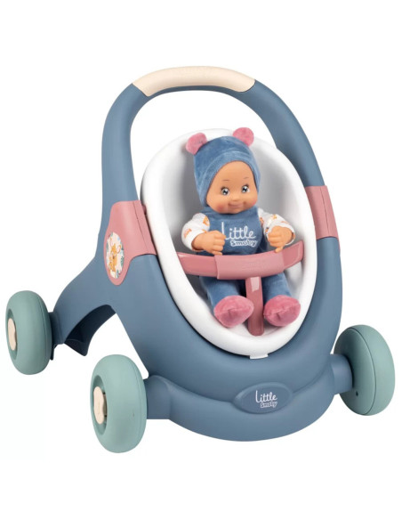 Smoby Little Chodzik Pchacz 3w1 Wózek dla Dzieci + Lalka Bobas
