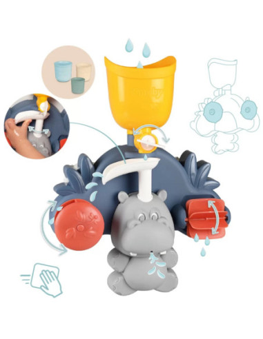 Smoby Little Zabawka Motoryczna dla Dzieci Hipopotam do Kąpieli