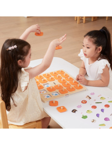 Viga Memory Gra Pamięciowa Zgadnij Obrazki 10 Kart Montessori Duża