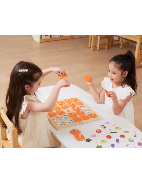 Viga Memory Gra Pamięciowa Zgadnij Obrazki 10 Kart Montessori Duża