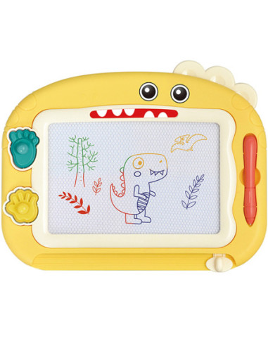 WOOPIE Znikopis Tablica Magnetyczna Kolorowa + 2 Stempelki Dinozaur