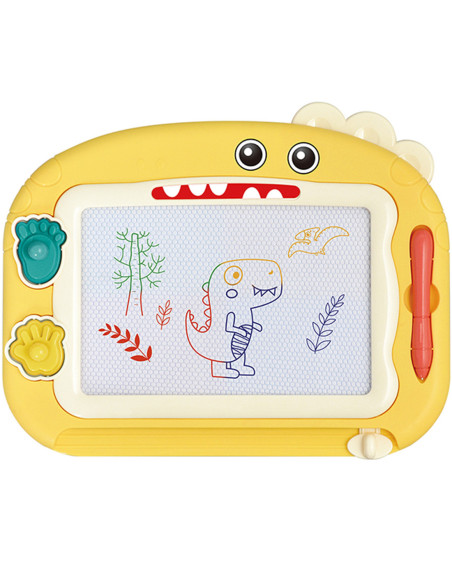 WOOPIE Znikopis Tablica Magnetyczna Kolorowa + 2 Stempelki Dinozaur