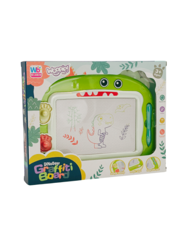 WOOPIE Znikopis Tablica Magnetyczna Kolorowa + 2 Stempelki Dinozaur