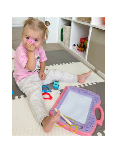 WOOPIE Znikopis Tablica Magnetyczna Kolorowa + Stempelki + Wzory