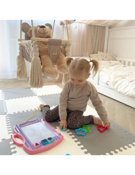 WOOPIE Znikopis Tablica Magnetyczna Kolorowa + Stempelki + Wzory