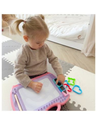 WOOPIE Znikopis Tablica Magnetyczna Kolorowa + Stempelki + Wzory