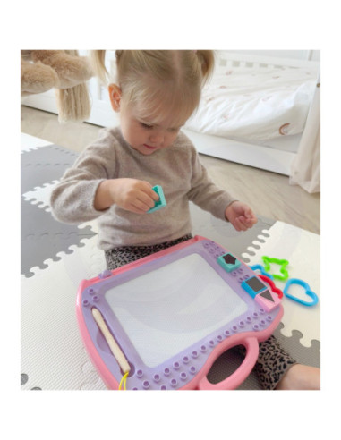 WOOPIE Znikopis Tablica Magnetyczna Kolorowa + Stempelki + Wzory