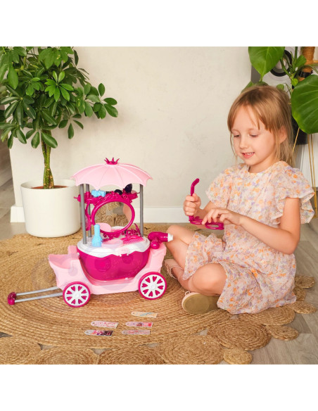 WOOPIE Salon Piękności Urody Toaletka na Kółkach Wózek Wlizka 31 akc. 4w1