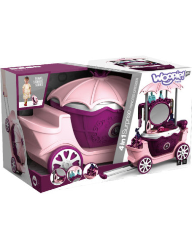 WOOPIE Salon Piękności Urody Toaletka na Kółkach Wózek Wlizka 31 akc. 4w1