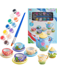 WOOPIE Zestaw Serwis do Herbaty Ceramiczny do Malowania