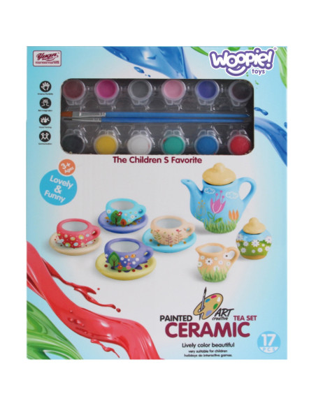 WOOPIE Zestaw Serwis do Herbaty Ceramiczny do Malowania