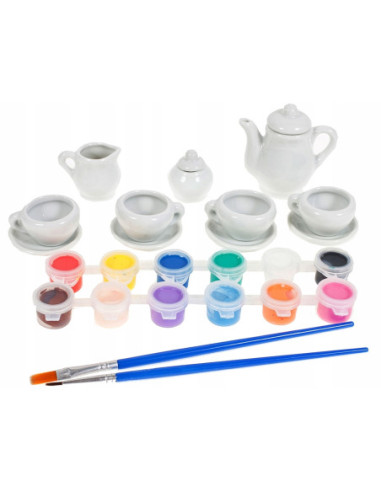 WOOPIE Zestaw Serwis do Herbaty Ceramiczny do Malowania