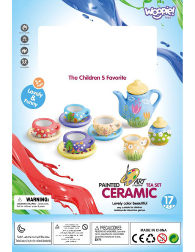 WOOPIE Zestaw Serwis do Herbaty Ceramiczny do Malowania