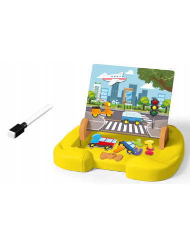 WOOPIE Tablica Magnetyczna Motyw Środki Transportu + Akcesoria