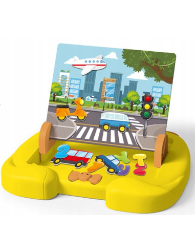 WOOPIE Tablica Magnetyczna Motyw Środki Transportu + Akcesoria