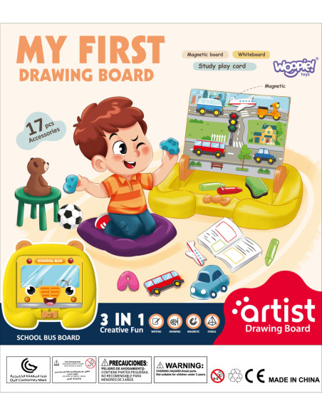 WOOPIE Tablica Magnetyczna Motyw Środki Transportu + Akcesoria