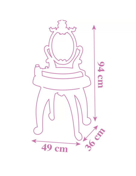 Smoby Disney Princess Toaletka 2w1 + 10 akcesoriów