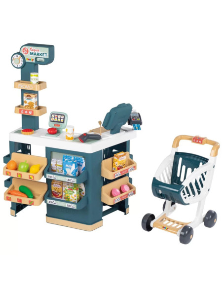 SMOBY Sklep Supermarket z Wózkiem Elektroniczną Kasą ze Skanerem