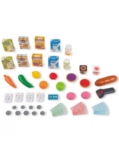 Smoby Maximarket Wózek Elektroniczną Kasą ze Skanerem Waga i Lodówka