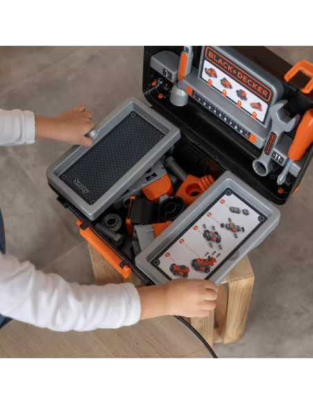 Smoby Black & Decker Walizka z Narzędziami + Samochód w Częściach