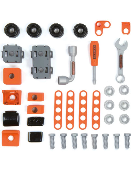 Smoby Black & Decker Walizka z Narzędziami + Samochód w Częściach