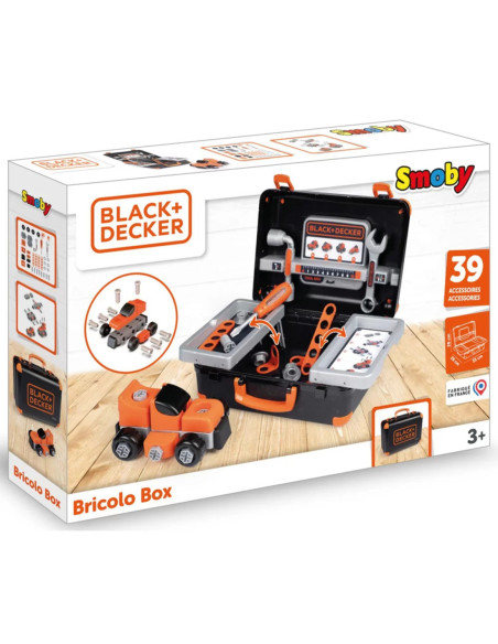 Smoby Black & Decker Walizka z Narzędziami + Samochód w Częściach