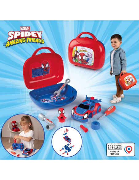 Smoby Walizka z Narzędziami Spidey Samochód do Skręcania