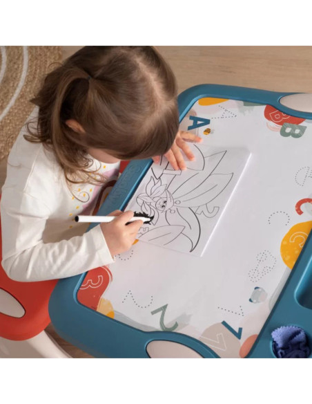 Smoby Dwustronne Biurko Ławka Tablica 2w1 + 80 akcesoriów