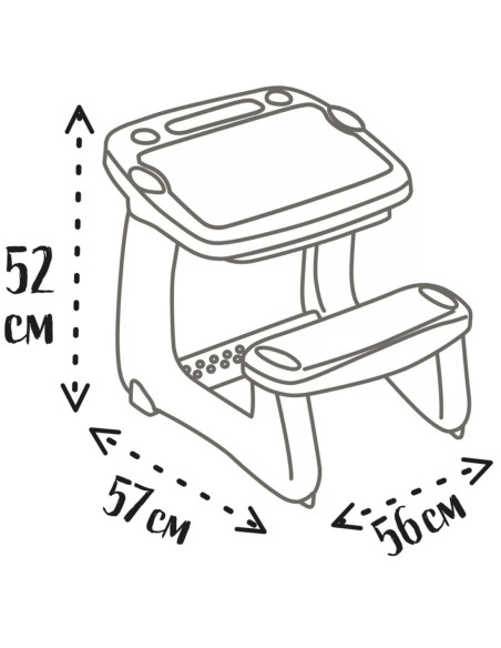 Smoby Dwustronne Biurko Ławka Tablica 2w1 + 80 akcesoriów