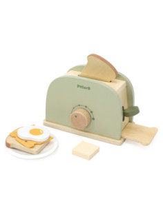 Viga PolarB Drewniany Zestaw Toster Zielony + Akcesoria 2