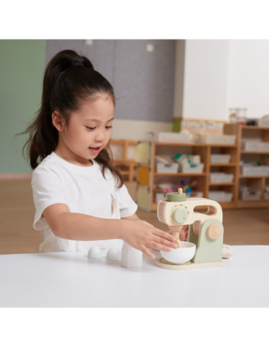 VIGA PolarB Drewniany Mikser Kuchenny Zielony + Akcesoria