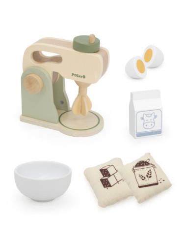 VIGA PolarB Drewniany Mikser Kuchenny Zielony + Akcesoria