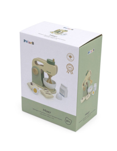 VIGA PolarB Drewniany Mikser Kuchenny Zielony + Akcesoria