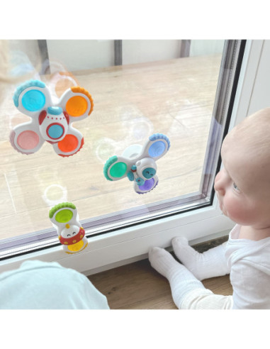 WOOPIE BABY Spinner Zabawka Sensoryczna Rakieta Kosmita Ufo 3 szt.