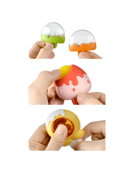 WOOPIE BABY Spinner Zabawka Sensoryczna Pszczoła Kurczak Królik Wymienne 3 szt.